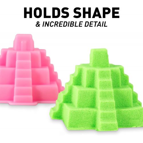  [아마존베스트]NATIONAL GEOGRAPHIC Play Sand with Castle Molds and Tray - 2 LBS (Natural) - A Kinetic Sensory Activity