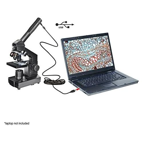  [아마존베스트]NATIONAL GEOGRAPHIC Advanced Compound Microscope for Kids  Battery Powered 40X-1024X Zoom Microscope Including Science Kit - LED Illumination & USB Eyepiece Directly Connects to C