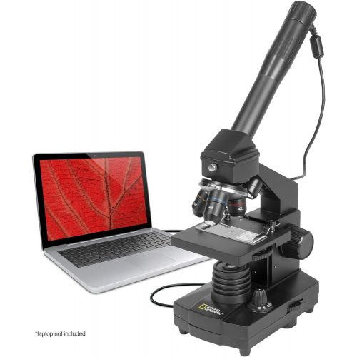  [아마존베스트]NATIONAL GEOGRAPHIC Advanced Compound Microscope for Kids  Battery Powered 40X-1024X Zoom Microscope Including Science Kit - LED Illumination & USB Eyepiece Directly Connects to C