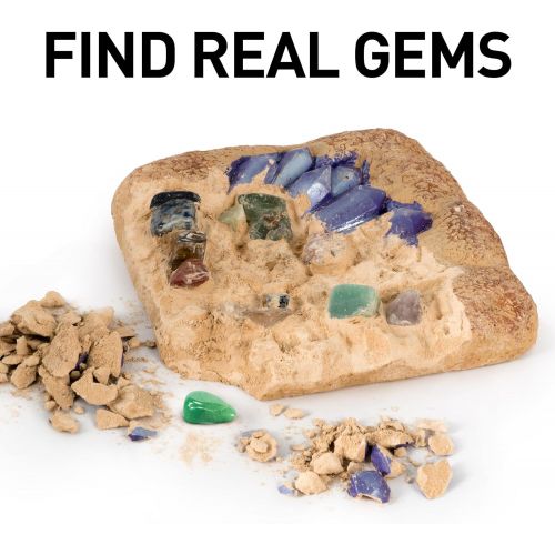  [아마존베스트]NATIONAL GEOGRAPHIC Mega Gemstone Dig Kit-Excavate 15 real Gems including Amethyst, Tiger’s Eye and Quartz