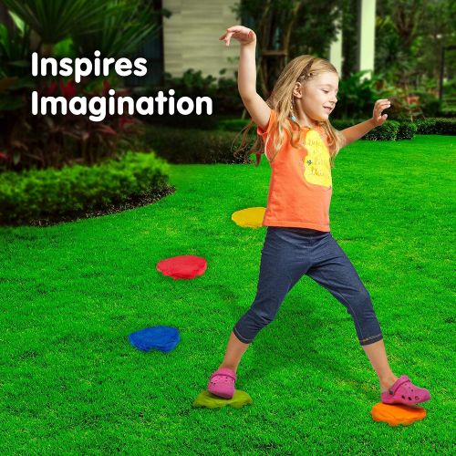  NATIONAL GEOGRAPHIC Balance Stepping Stones - Early Learning and Development for Kids with 10 Soft Stones