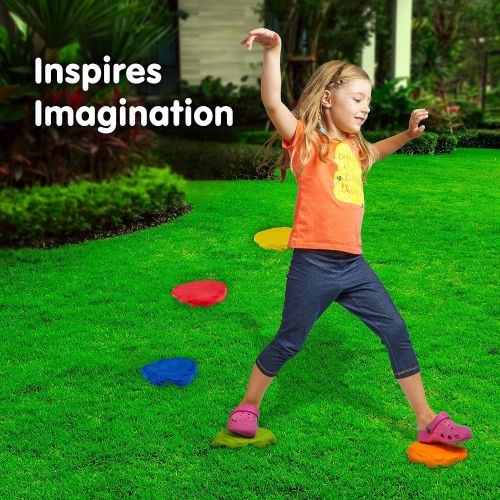  NATIONAL GEOGRAPHIC Balance Stepping Stones - Early Learning and Development for Kids with 10 Soft Stones