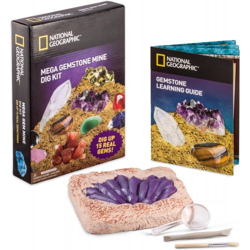  The Ultimate Bundle for Any Rock Lover By National Geographic - Includes Rock Tumbler Kit, 10 Break Your Own Geodes, and a Gemstone Dig Kit!