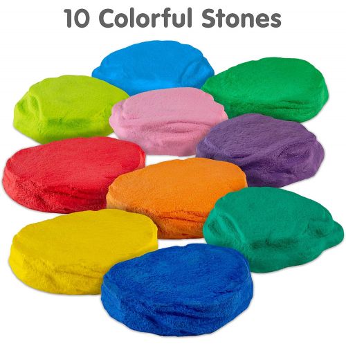  NATIONAL GEOGRAPHIC Balance Stepping Stones - Early Learning and Development for Kids with 10 Soft Stones