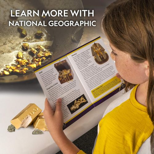  NATIONAL GEOGRAPHIC Fool’s Gold Dig Kit  12 Gold bar Dig Bricks with 2-3 Pyrite Specimens Inside, Party Activity with 12 Excavation Tool Sets, Great Stem Toy for Boys & Girls Or P