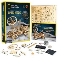 NATIONAL GEOGRAPHIC Wooden Model Kit - DIY Solar-Powered Car Includes One 3D Puzzle to Build A Moon Buggy, Great Stem Toy for Girls & Boys Interested in Outer Space & Engineering