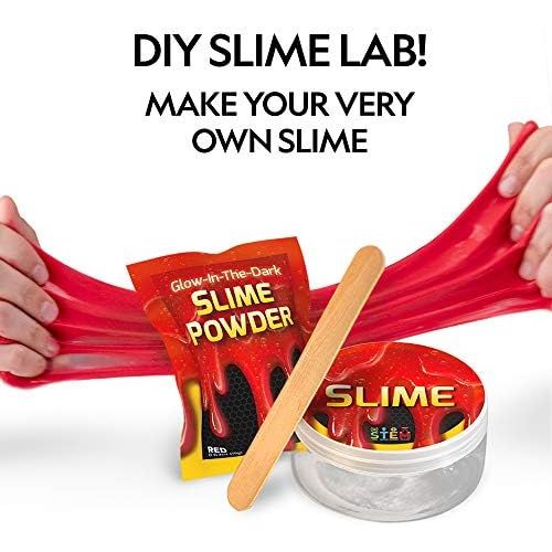  NATIONAL GEOGRAPHIC Super Science Lab  Slime Kit Includes Green Fluffy Slime, DIY Blue & Red Glow-in-The-Dark Slime, Purple Liquid Slime, Containers, Great Stem Toy for Boys & Gir