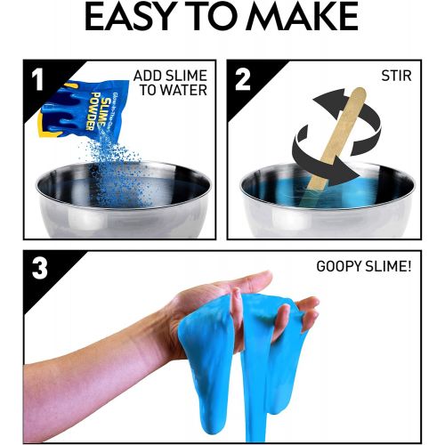  NATIONAL GEOGRAPHIC Super Science Lab  Slime Kit Includes Green Fluffy Slime, DIY Blue & Red Glow-in-The-Dark Slime, Purple Liquid Slime, Containers, Great Stem Toy for Boys & Gir