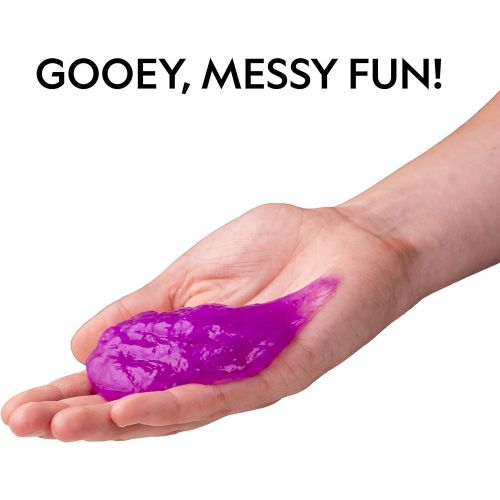  NATIONAL GEOGRAPHIC Super Science Lab  Slime Kit Includes Green Fluffy Slime, DIY Blue & Red Glow-in-The-Dark Slime, Purple Liquid Slime, Containers, Great Stem Toy for Boys & Gir