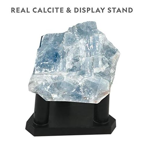  NATIONAL GEOGRAPHIC Blue Crystal Growing Lab - DIY Crystal Creation - Includes Real Calcite Crystal Specimen