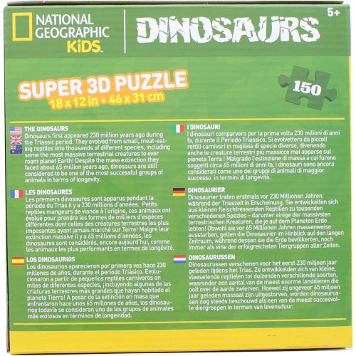  NATIONAL GEOGRAPHIC Kids Argentinosaurus 150 Piece Super 3D Jigsaw Puzzle