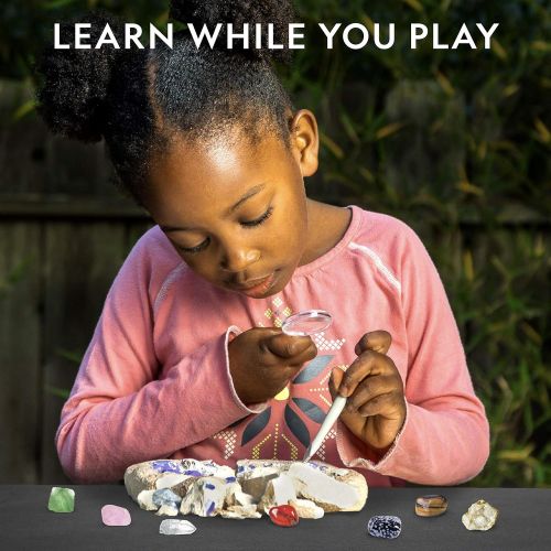  NATIONAL GEOGRAPHIC Mega Gemstone Dig Kit  Dig Up 15 Real Gems, STEM Science & Educational Toys make Great Kids Activities