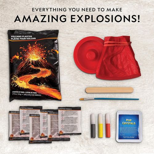  [아마존베스트]NATIONAL GEOGRAPHIC Ultimate Volcano Kit  Erupting Volcano Science Kit for Kids, 3X More Eruptions, Pop Crystals Create Exciting Sounds, STEM Science & Educational Toys Make Great