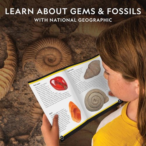  [아마존베스트]NATIONAL GEOGRAPHIC Rock & Fossil Collection - Rock Collection for Kids, 20 Rocks and Fossils with Shark Teeth, Agate, Rose Quartz, Jasper, Coral, & More, Great STEM Science Kit fo