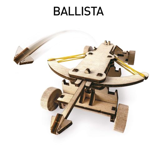  NATIONAL GEOGRAPHIC - Da Vincis DIY Science & Engineering Construction Kit  Build Three Functioning Wooden Models: Catapult, Bombard & Ballista