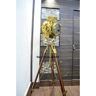 NAUTICALMART Vintage Nautical Signal Tripod Floor lamp Rustic Finish Search Light