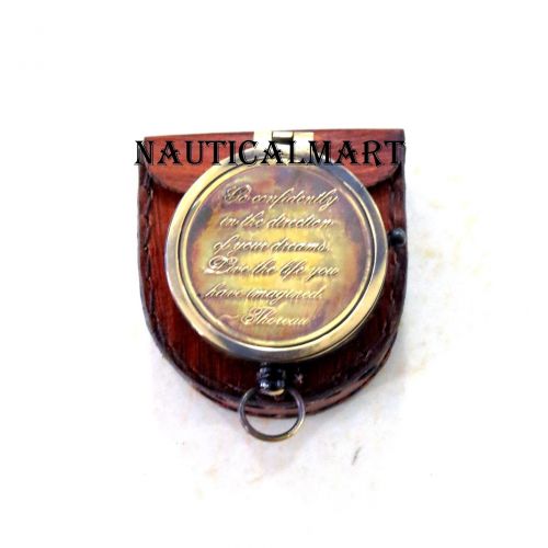  NAUTICALMART Thoreaus Go Poem Engraved Vintage Nautical Antique Brass...