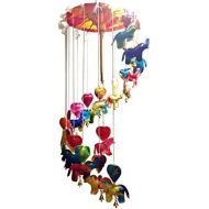 [아마존베스트]NAVA CHIANGMAI Baby Mobile Umbrella - Elephants Made of Mulberry paper Hanging Products from Thailand