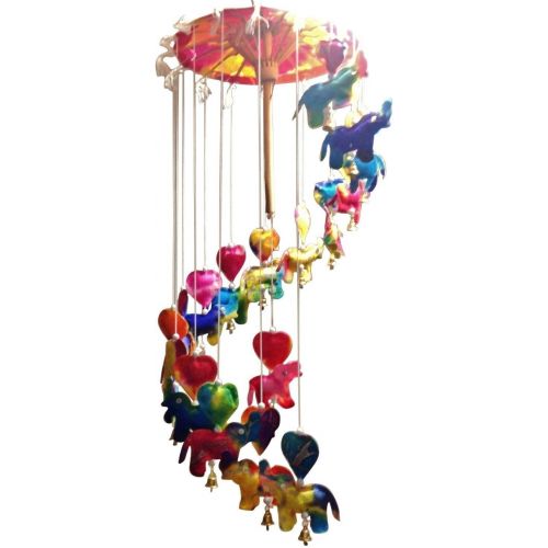  [아마존베스트]NAVA CHIANGMAI Baby Mobile Umbrella - Elephants Made of Mulberry paper Hanging Products from Thailand