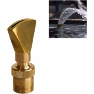 NAVADEAL 1/2 DN15 & 3/4 DN20 Brass Narrow Fan Shaped Water Fountain Nozzle Spray Pond Sprinkler - for Garden Pond, Amusement Park, Museum, Library