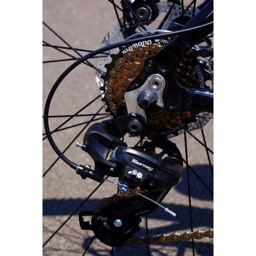  NAVI Navi RS100 Hardtail Mountain Bike (Black/Green), Aluminum Alloy Frame, Shimano Disc Brakes, Shimano Crank Set, Shimano Tourney 21-speed, 27.5 Wheel Mountain Bike