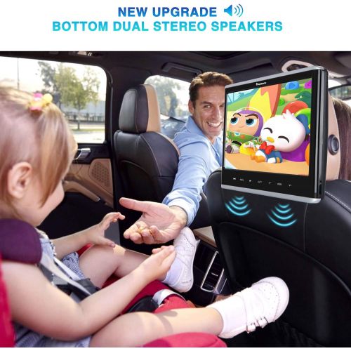  [아마존베스트]NAVISKAUTO 12 Car DVD Player with HDMI Input Headphone Mounting Bracket HD Screen Support Sync Screen Last Memory Region Free