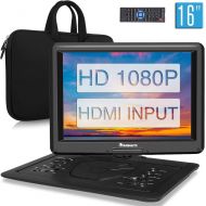 NaviSkauto 12.5 Portable DVD Player Large 1366x768 HD Swivel Screen Carrying Case Support 5-Hour, Last Memory, Sync Screen, USB SD - NAVISKAUTO
