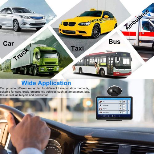  NAVRUF GPS Navigation for Car, Latest 2022 Map,7 inch Touch Screen Real Voice Spoken Turn-by-Turn Direction Reminding Navigation System for Cars, Vehicle GPS Satellite Navigator with(Free