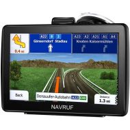 [아마존베스트]NAVRUF Car GPS Navigator, 7 Inch Car GPS Navigation System 8GB Voice Navigation, Driving Alarm, Voice Transition Direction, with Sun Visor and Free Lifetime Update map