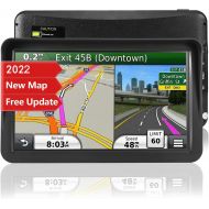 NAVRUF GPS Navigation for Car,Latest 2022 Map, 9 inch Touch Screen Real Voice Spoken Turn-by-Turn Direction Reminding Navigation System for Cars, GPS Satellite Navigator with Free Lifetim