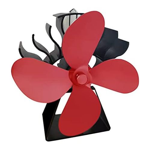  NAYIYE 4 Blade Stove Fan Heat Powered for Wood Log Burner Fireplace Heat Powered Stove Quiet Efficient Heat Distribution Stove Fan Heat Powered No Need for Battery or Electricity