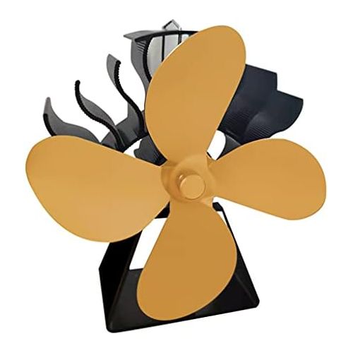  NAYIYE 4 Blade Stove Fan Heat Powered for Wood Log Burner Fireplace Heat Powered Stove Quiet Efficient Heat Distribution Stove Fan Heat Powered No Need for Battery or Electricity