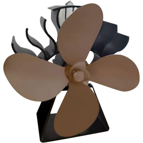  NAYIYE 4 Blade Stove Fan Heat Powered for Wood Log Burner Fireplace Heat Powered Stove Quiet Efficient Heat Distribution Stove Fan Heat Powered No Need for Battery or Electricity