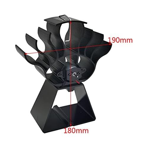  NAYIYE 4 Blade Stove Fan Heat Powered for Wood Log Burner Fireplace Heat Powered Stove Quiet Efficient Heat Distribution Stove Fan Heat Powered No Need for Battery or Electricity