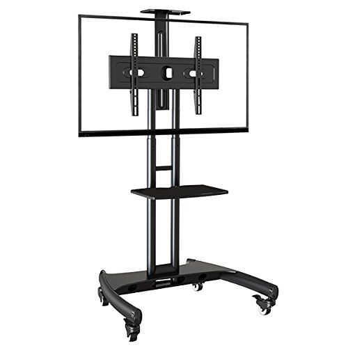  NB AV Mobile LED LCD Plasma Flat Panel TV Cart /Steel/Black (32-65)