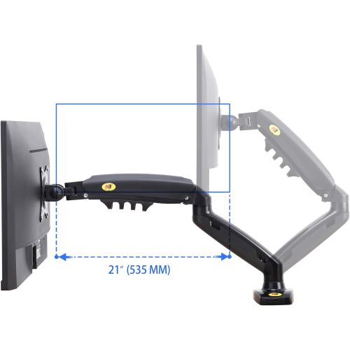  [아마존핫딜][아마존 핫딜] NB North Bayou Dual Monitor Desk Mount Stand Full Motion Swivel Computer Monitor Arm for Two Screens 17-27 Inch with 14.3lbs Loading for Each Display F160