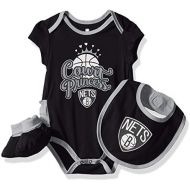 NBA by Outerstuff NBA Unisex-Baby Mini Trifecta Bodysuit, Bib & Bootie Set