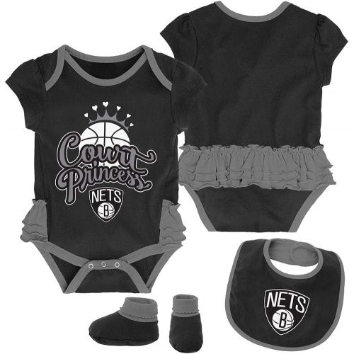  NBA by Outerstuff NBA Unisex-Baby Mini Trifecta Bodysuit, Bib & Bootie Set