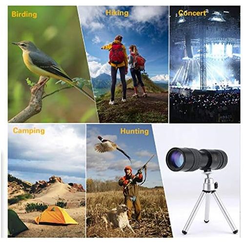  [아마존베스트]-Service-Informationen NBAA 4K 10-300 x 40 mm Super Tele Zoom Monocular Telescope Portable with Phone Clip and Tripod 7.87 Inches Magnification: 7-17 Times, Field of View: 230-110FT 1000YDS