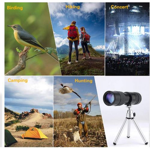  [아마존베스트]-Service-Informationen NBAA 4K 10-300 x 40 mm Super Tele Zoom Monocular Telescope Portable with Phone Clip and Tripod 7.87 Inches Magnification: 7-17 Times, Field of View: 230-110FT 1000YDS