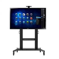 NBAVMOUNT Mobile TV Cart Stand with Wheels and Shelf for Adjustable 60-100 LED LCD Plasma Flat Panel Screen Mount up to 300lbs