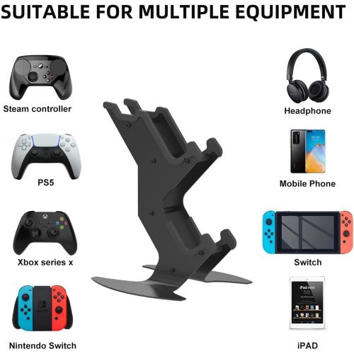  [아마존베스트]DOYO Game Controller Mount Stand Bracket for XBOX SERIES X / XBOX ONE / PS5 / PS4 / NINTENDO SWITCH/ STEAM PC /Headset , Aluminum metal headset holder Universal Gamepad gaming controlle