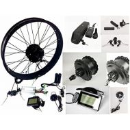 NBpower 20/24/26 48V 750W Electric Bike Fat Tire Conversion Kit, 750W Fat Brushless Geared Hub Motor, Fat Snow Bike Kit with 48V 13Ah hailong Lithium Battery and LCD Display.
