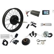 NBpower TFT UCK1 Color Display System ，3000W Rear Wheel Electric Fat Bike Conversion Kit with 72V 80A Sabvoton Controller, 7-Speed flywheel and M16 Torque arm