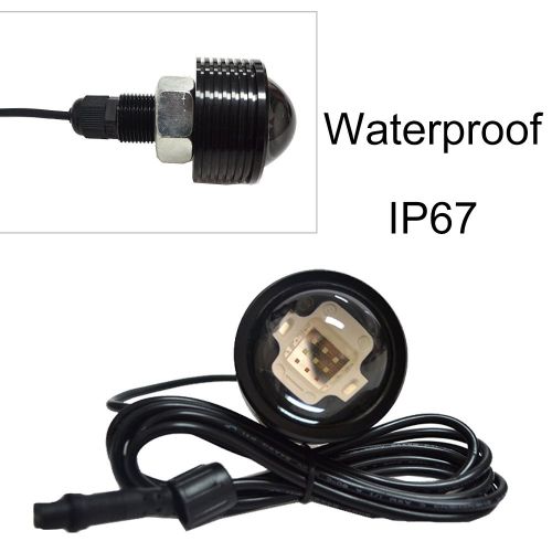  NBWDY RGB COB LED Boat Drain Plug Underwater Light, 4pcs 108W, Swimming, Diving,Bluetooth Music Apps Control Million Color Marine Bolt Light