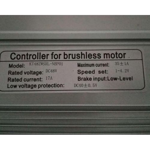  [아마존베스트]NBPower 48V 800-1500W 35Amax Brushless DC Motor Controller Ebike Controller +KT-LCD3 Display One Set