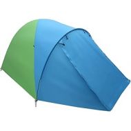 N//C 4-Person Double Layer Family Camping Tent Outdoor Instant Cabin Tent for Hiking Backpacking Trekking Blue & Green