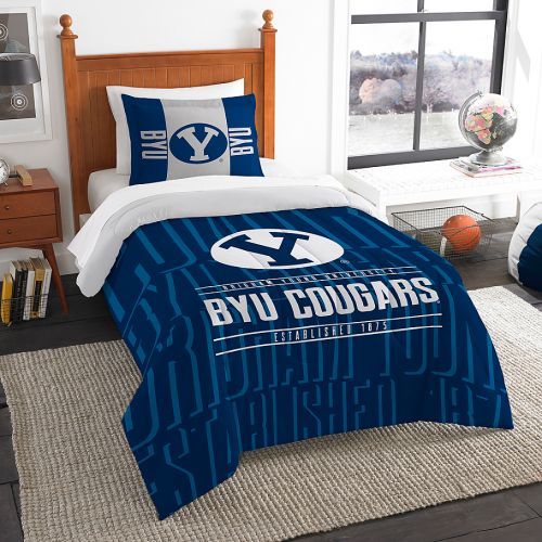  NCAA Collegiate Modern Take Brigham Young University Comforter Set