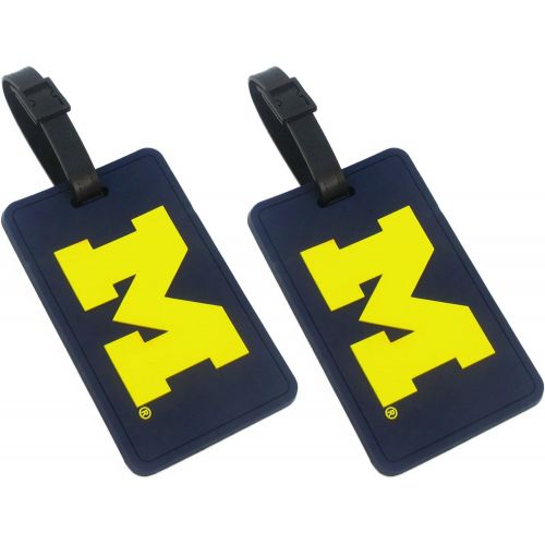  Michigan Wolverines - NCAA Soft Luggage Bag Tag - Set of 2