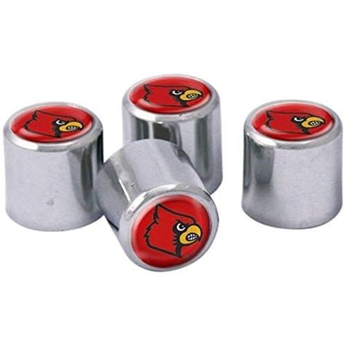  NCAA Tire Valve Stem Covers (1/2 Inch, Louisville Cardinals)